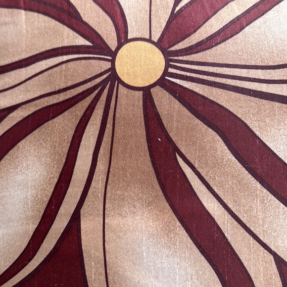 Decorative Maroon Floral Pillow 16” x 16” Large Flower Design - Picture 4 of 7